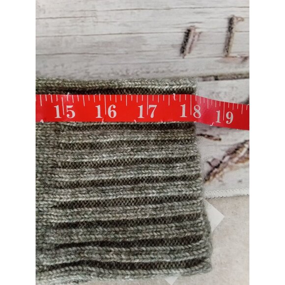 Ella Moss Women's Relaxed Boyfriend Fit Button-Up Cardigan, Green/Gray Small - Picture 9 of 11